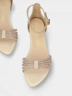 Sandalia Nude Salto Raso Para Mulher Cassia 05