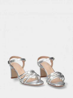 Sandalia Prateada Salto Alto Camila 42