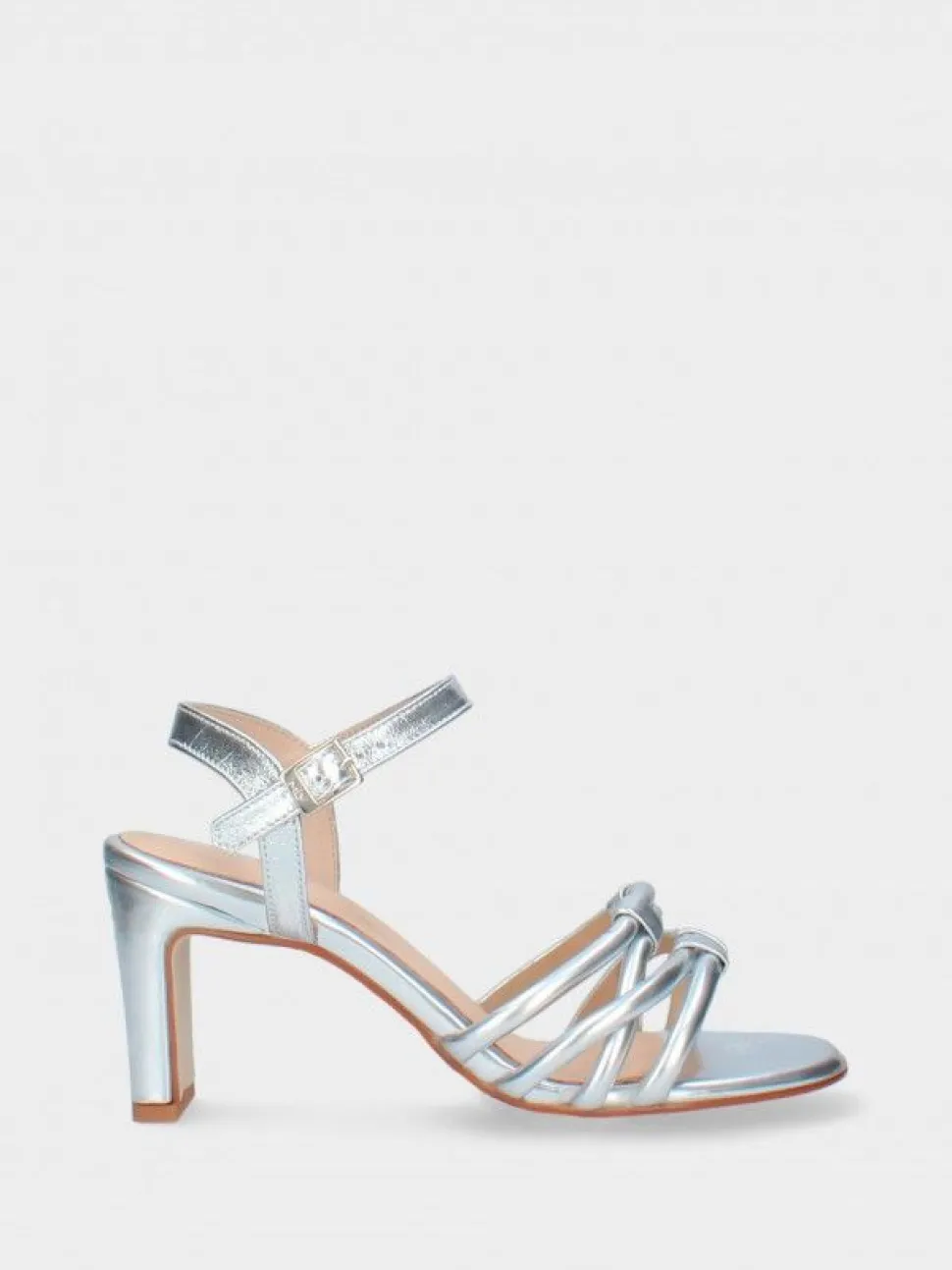 Sandalia Prateada Salto Alto Camila 42