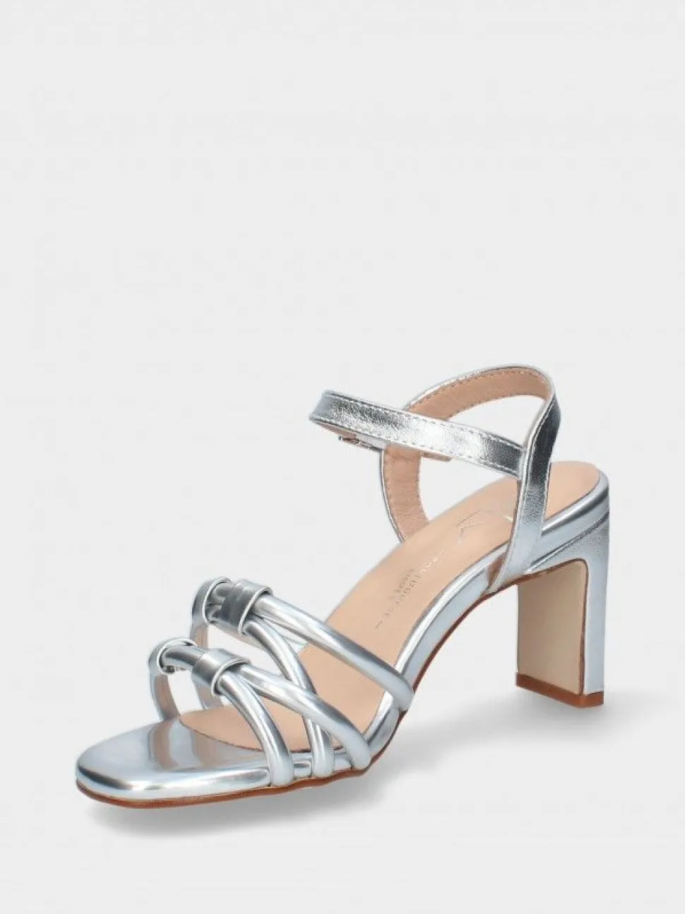 Sandalia Prateada Salto Alto Camila 42
