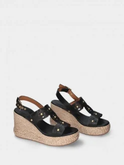 Sandalia Preta De Cunha Alta Para Mulher Paula 02