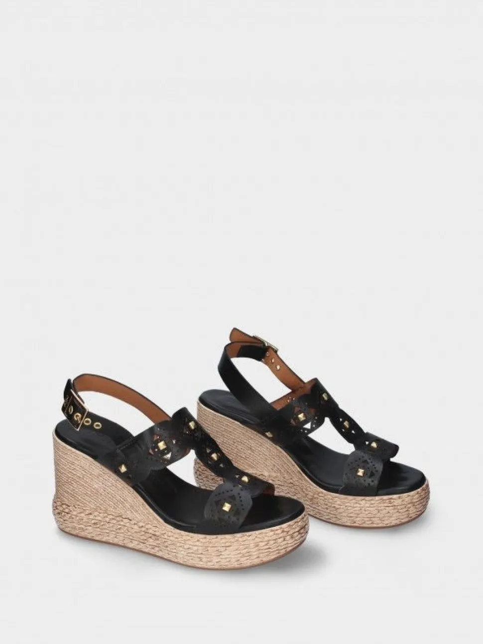 Sandalia Preta De Cunha Alta Para Mulher Paula 02