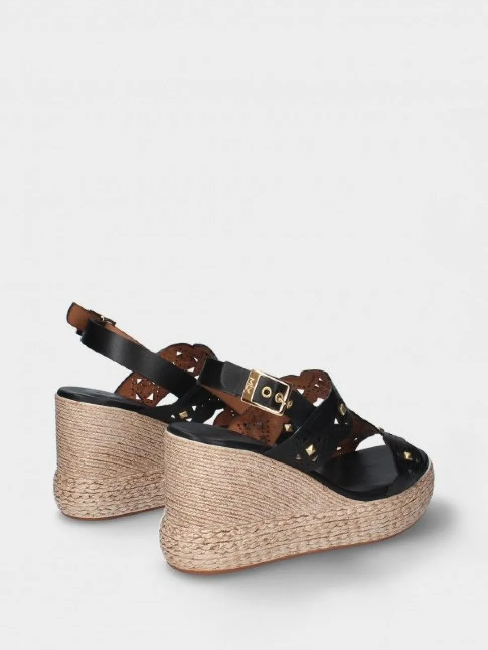 Sandalia Preta De Cunha Alta Para Mulher Paula 02