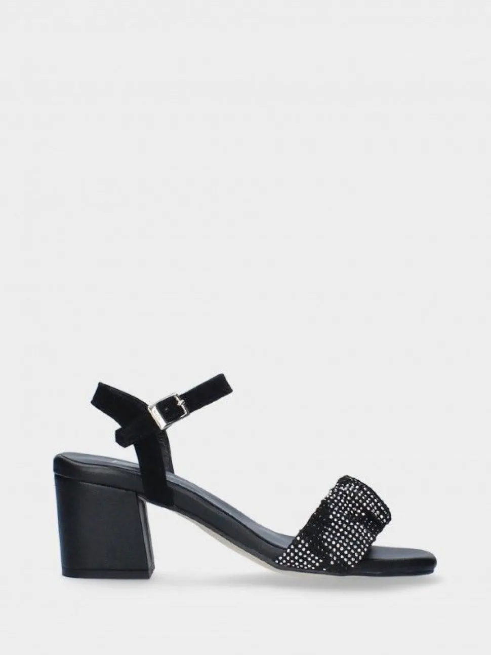 Sandalia Preta De Salto Claudia 21