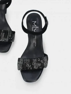 Sandalia Preta De Salto Claudia 21