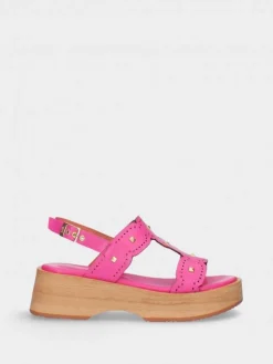 Sandalia Rosa Com Cunha Baixa Lucia 02