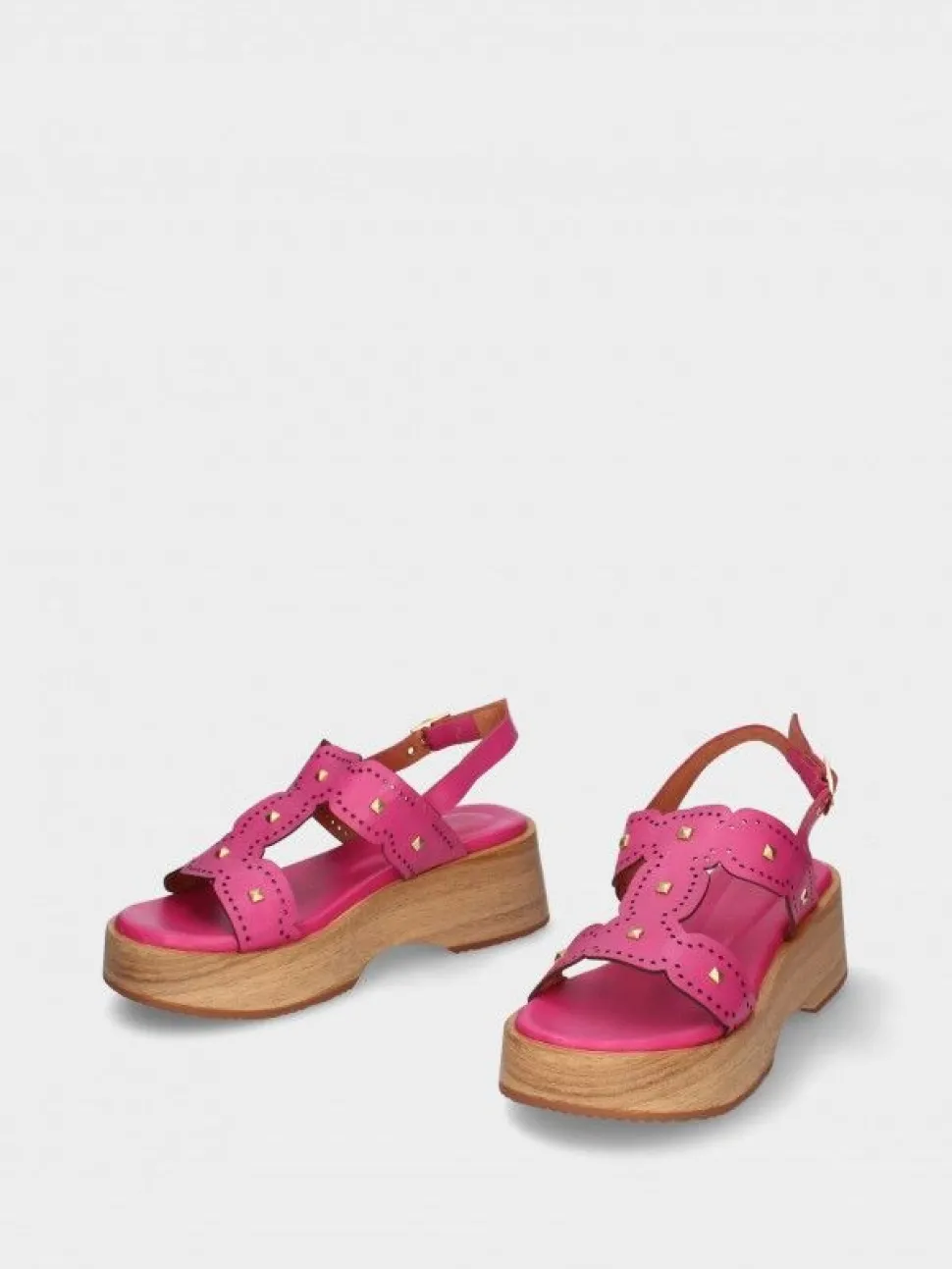 Sandalia Rosa Com Cunha Baixa Lucia 02