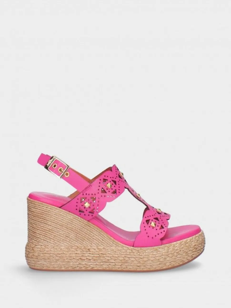 Sandalia Rosa De Cunha Alta Para Mulher Paula 02