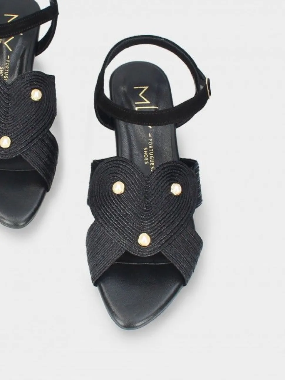 Sandalia Salto Raso Preta Para Mulher Cassia 06