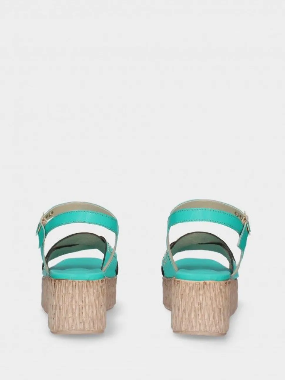 Sandalia Turquesa Com Cunha Para Mulher Debora 10