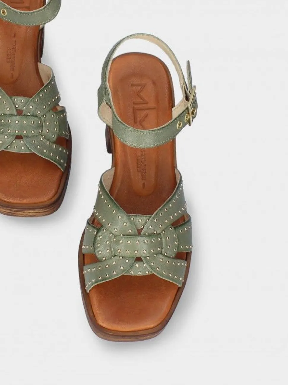 Sandalia Verde Compensada Manuela 02