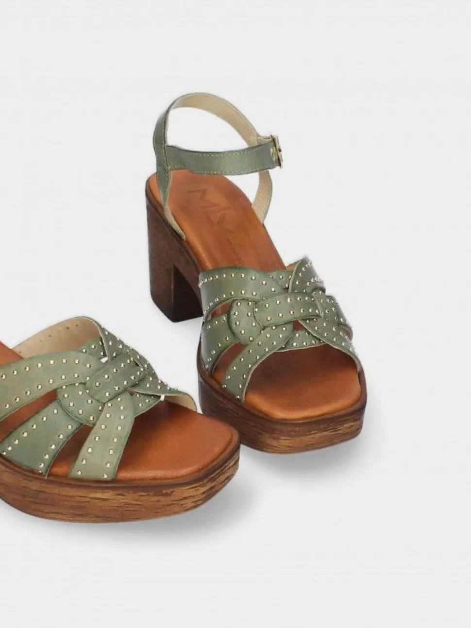 Sandalia Verde Compensada Manuela 02