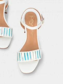 Sandálias Brancas De Salto Medio Claudia 20