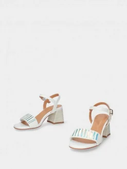 Sandálias Brancas De Salto Medio Claudia 20