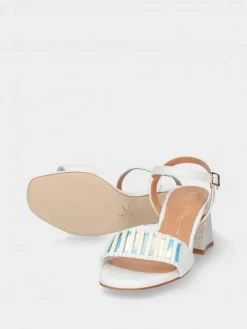 Sandálias Brancas De Salto Medio Claudia 20