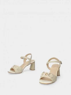 Sandálias Salto Alto Bege Para Mulher Valentina 18