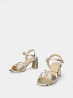 Sandálias Salto Alto Douradas Para Mulher Valentina 16