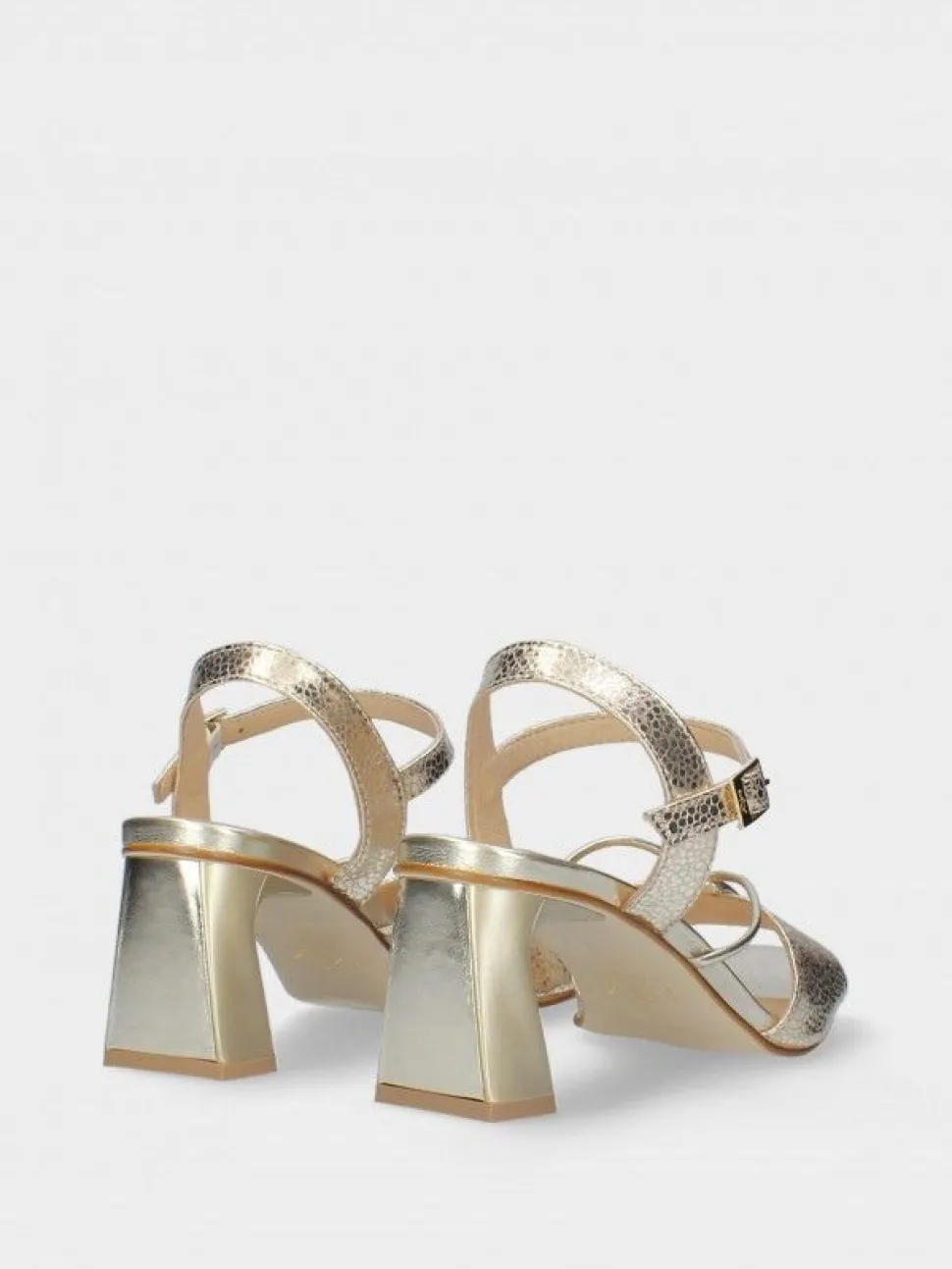 Sandálias Salto Alto Douradas Para Mulher Valentina 16