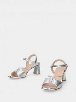 Sandálias Salto Alto Prateadas Para Mulher Valentina 16