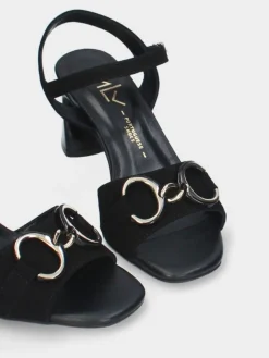 Sandálias Salto Alto Pretas Para Mulher Valentina 18