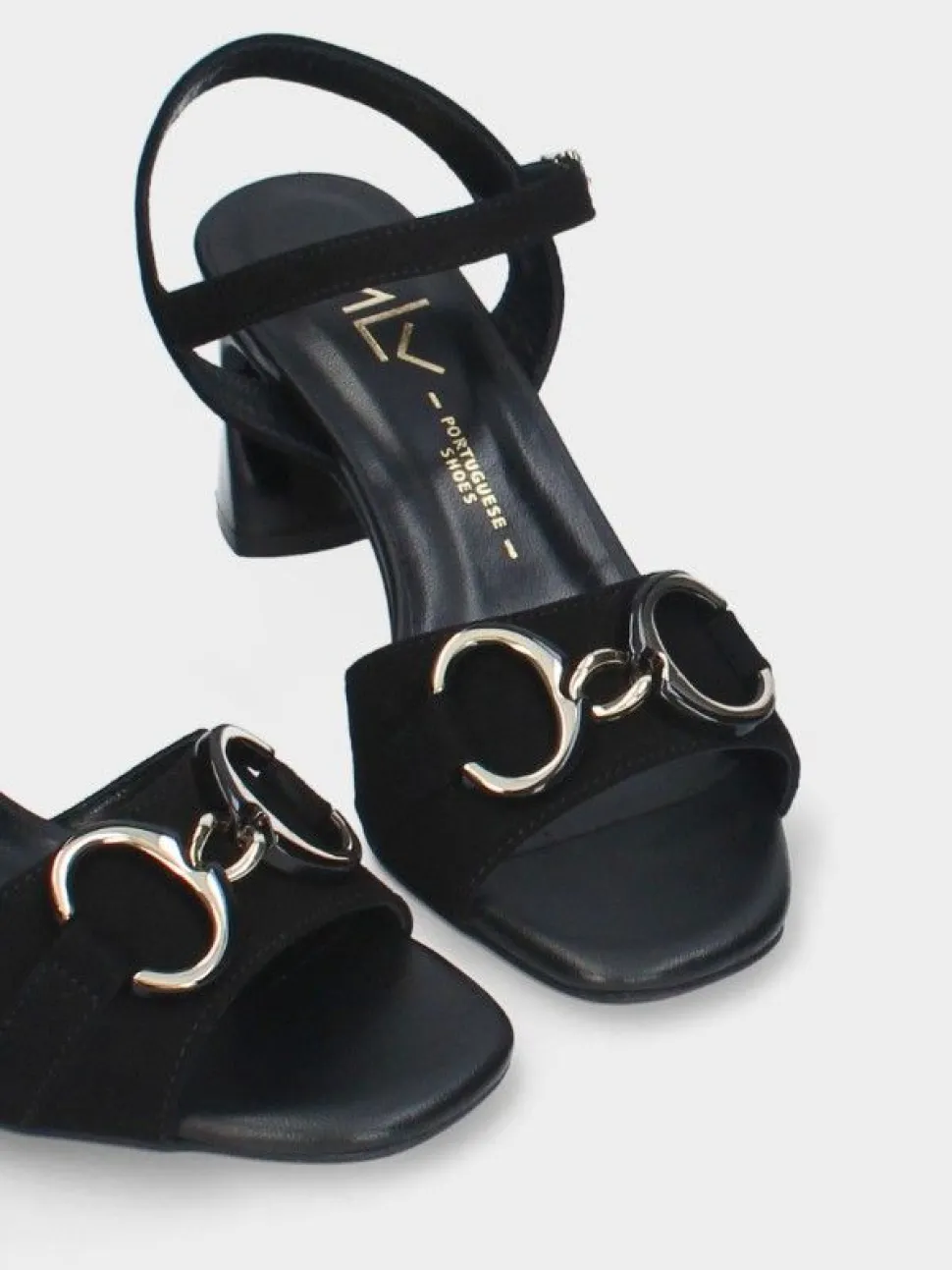 Sandálias Salto Alto Pretas Para Mulher Valentina 18