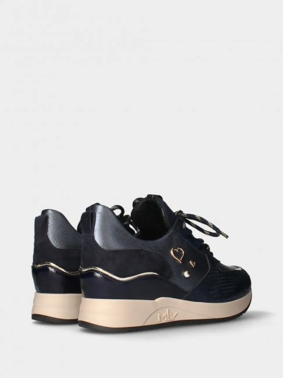 Sapatilha Azul Com Cunha Interior Para Mulher Alice 23