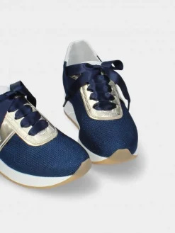 Sapatilha Azul Com Cunha Interior Para Senhora Alice 26