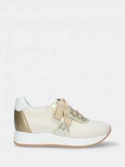 Sapatilha Branco Com Cunha Interior Para Senhora Alice 26