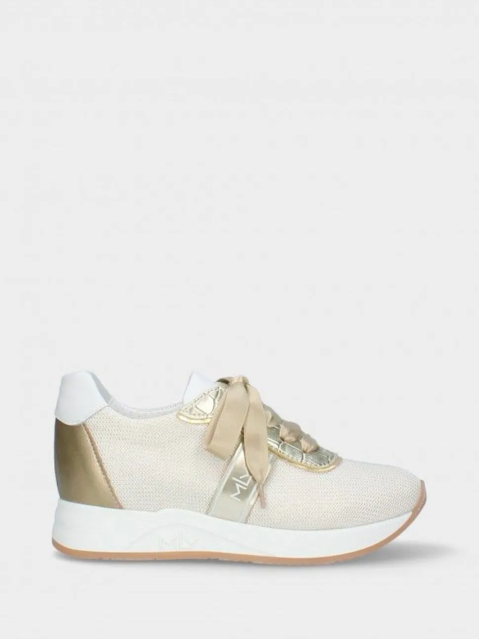 Sapatilha Branco Com Cunha Interior Para Senhora Alice 26