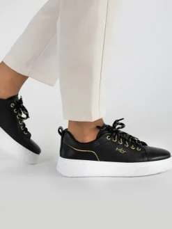 Sapatilha Em Pele Preta Anita 02