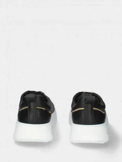 Sapatilha Em Pele Preta Anita 02