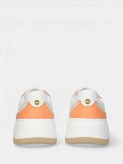 Sapatilha Laranja Com Cunha Para Mulher Benedita 01