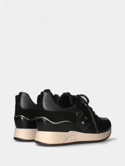 Sapatilha Preta Com Cunha Interior Para Mulher Alice 23