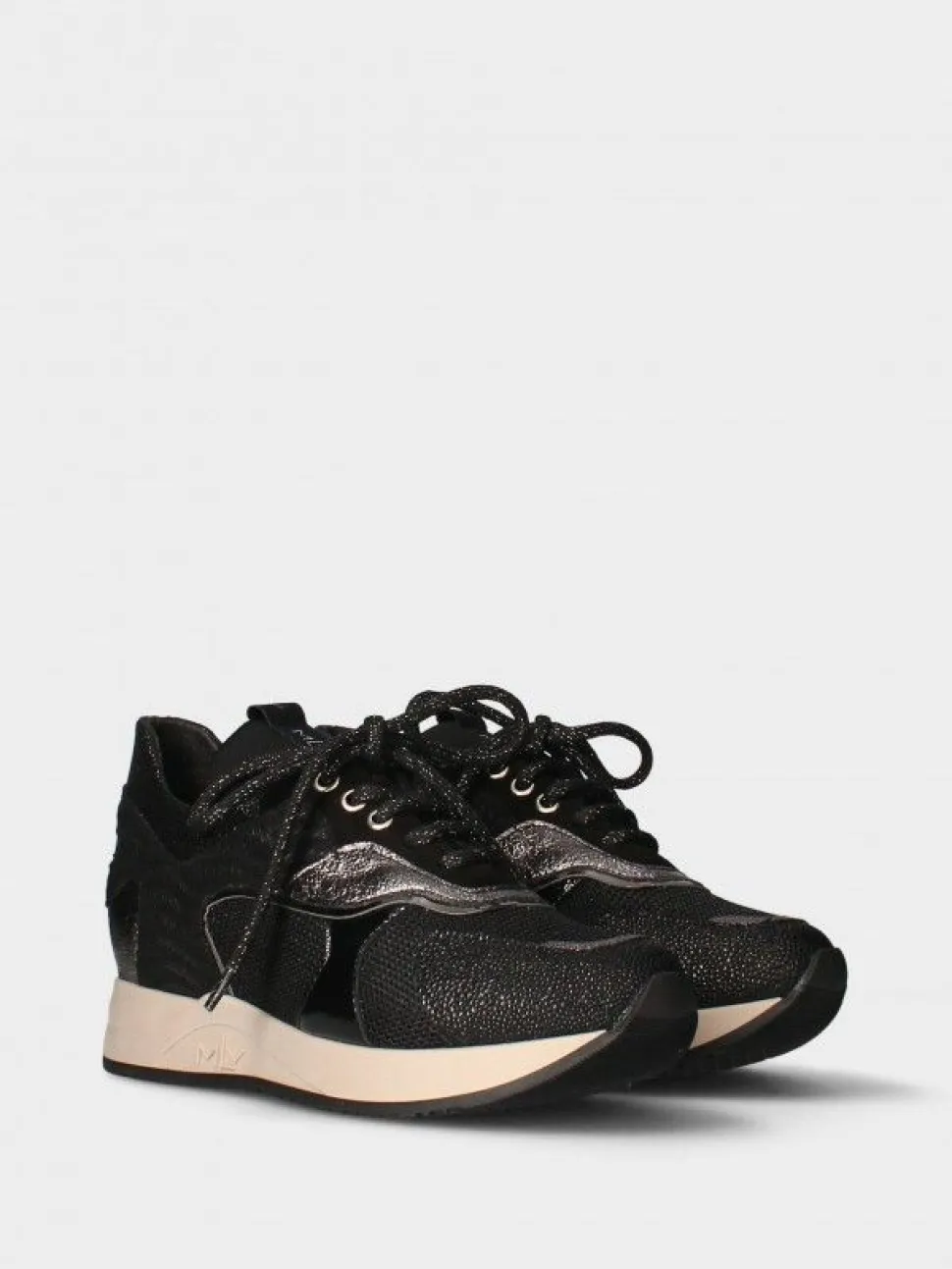 Sapatilha Preta Com Cunha Interior Para Mulher Alice 21