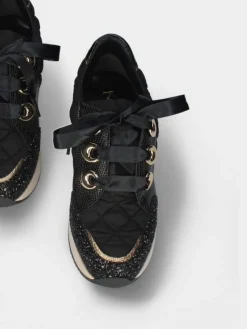 Sapatilha Preta Com Cunha Interior Alice 42