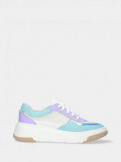 Sapatilha Turquesa Com Cunha Para Mulher Benedita 01