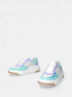 Sapatilha Turquesa Com Cunha Para Mulher Benedita 01