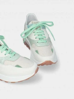 Sapatilhas Branca E Verde Para Mulher Angela 21