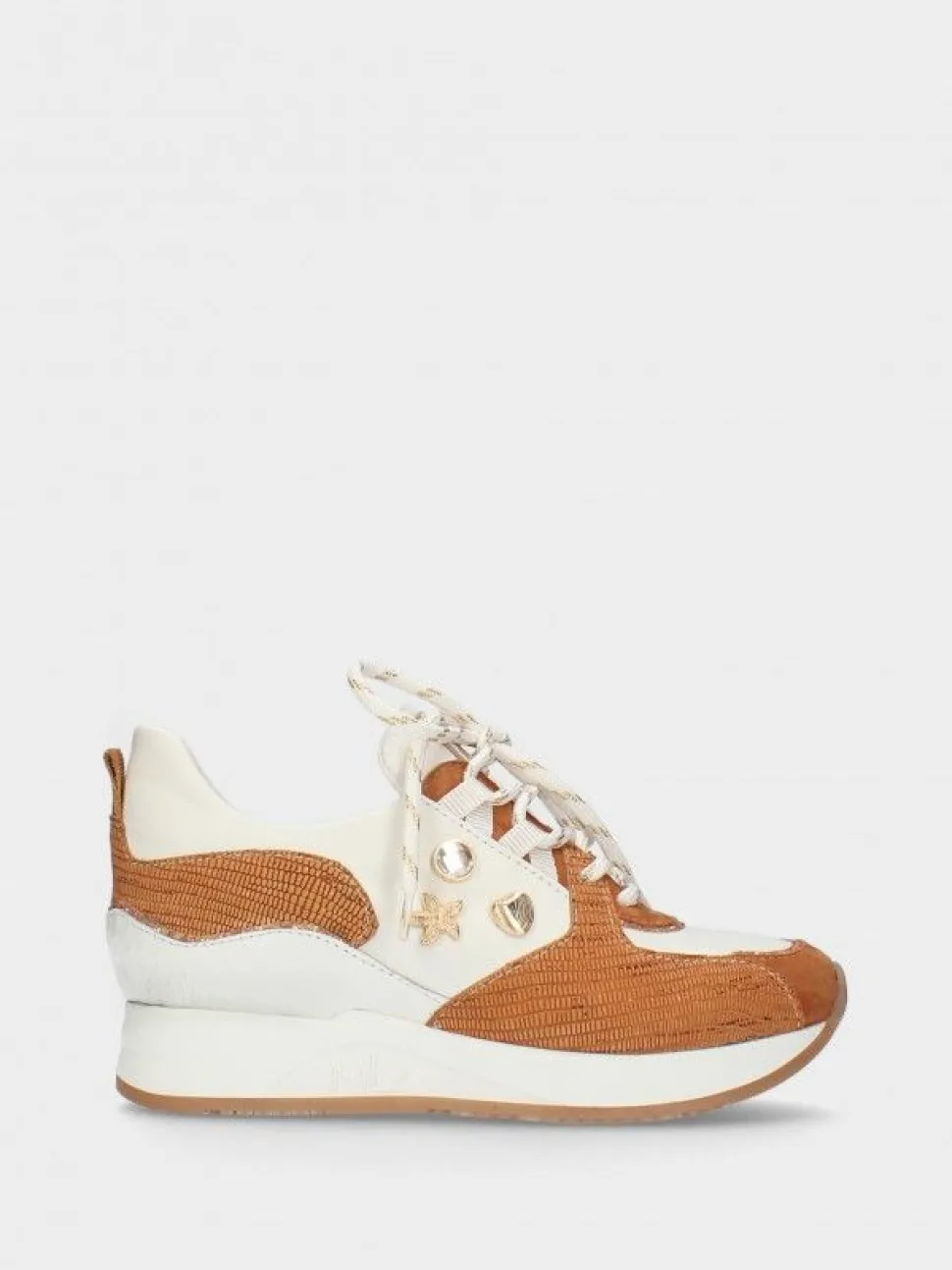 Sapatilhas Brancas E Camel De Cunha Alice93