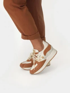 Sapatilhas Brancas E Camel De Cunha Alice93