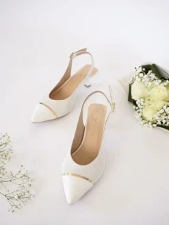 Sapato Salto Medio Branco Lori 33