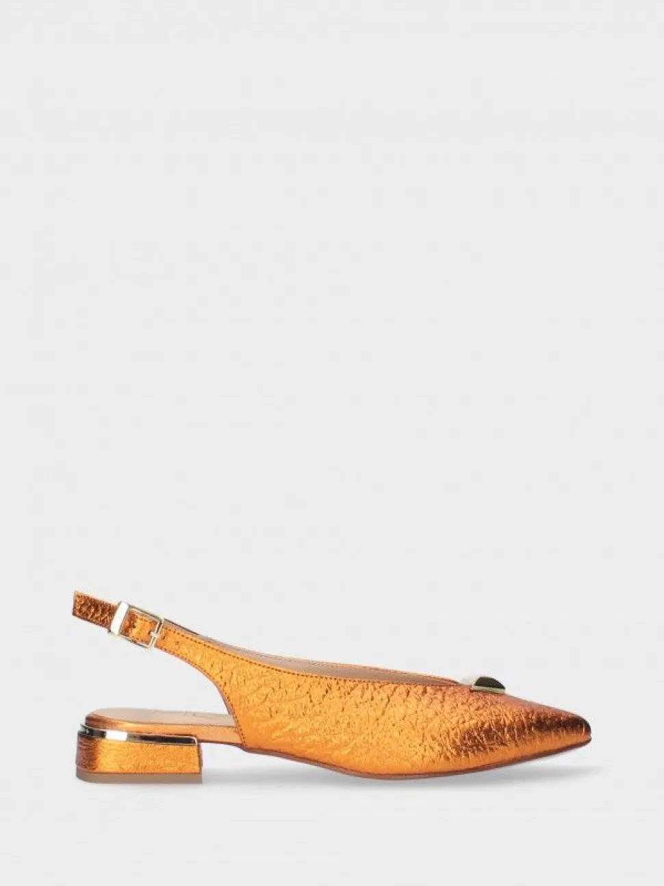 Sapato Salto Raso Laranja Lea 65