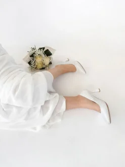 Sapato Stiletto Branco Salto Alto Luisa 01