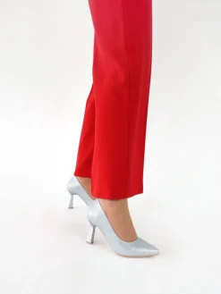 Sapato Stiletto Prateado Salto Alto Luisa 01