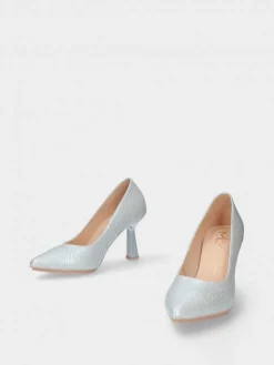 Sapato Stiletto Prateado Salto Alto Luisa 01