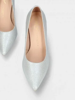 Sapato Stiletto Prateado Salto Alto Luisa 01
