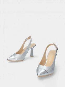 Sapatos Prateados Salto Alto Para Cerimonia Luisa 02