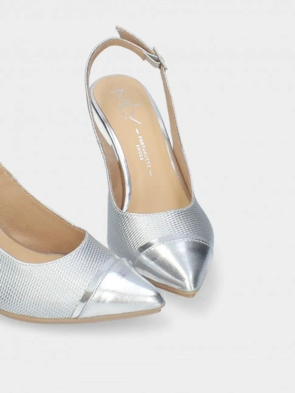 Sapatos Prateados Salto Alto Para Cerimonia Luisa 02