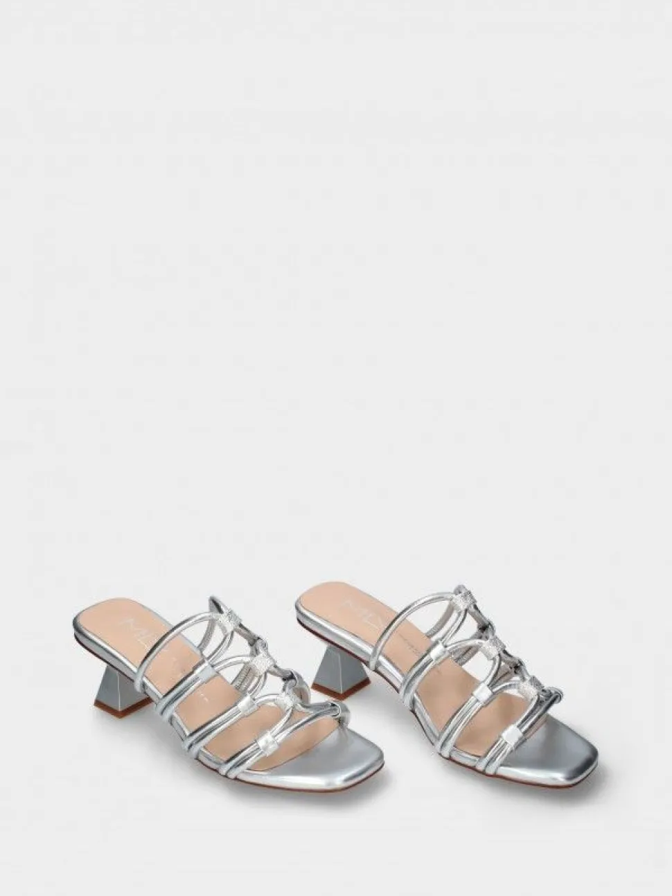 Soca Prateadas Com Salto Para Mulher Margarida 01