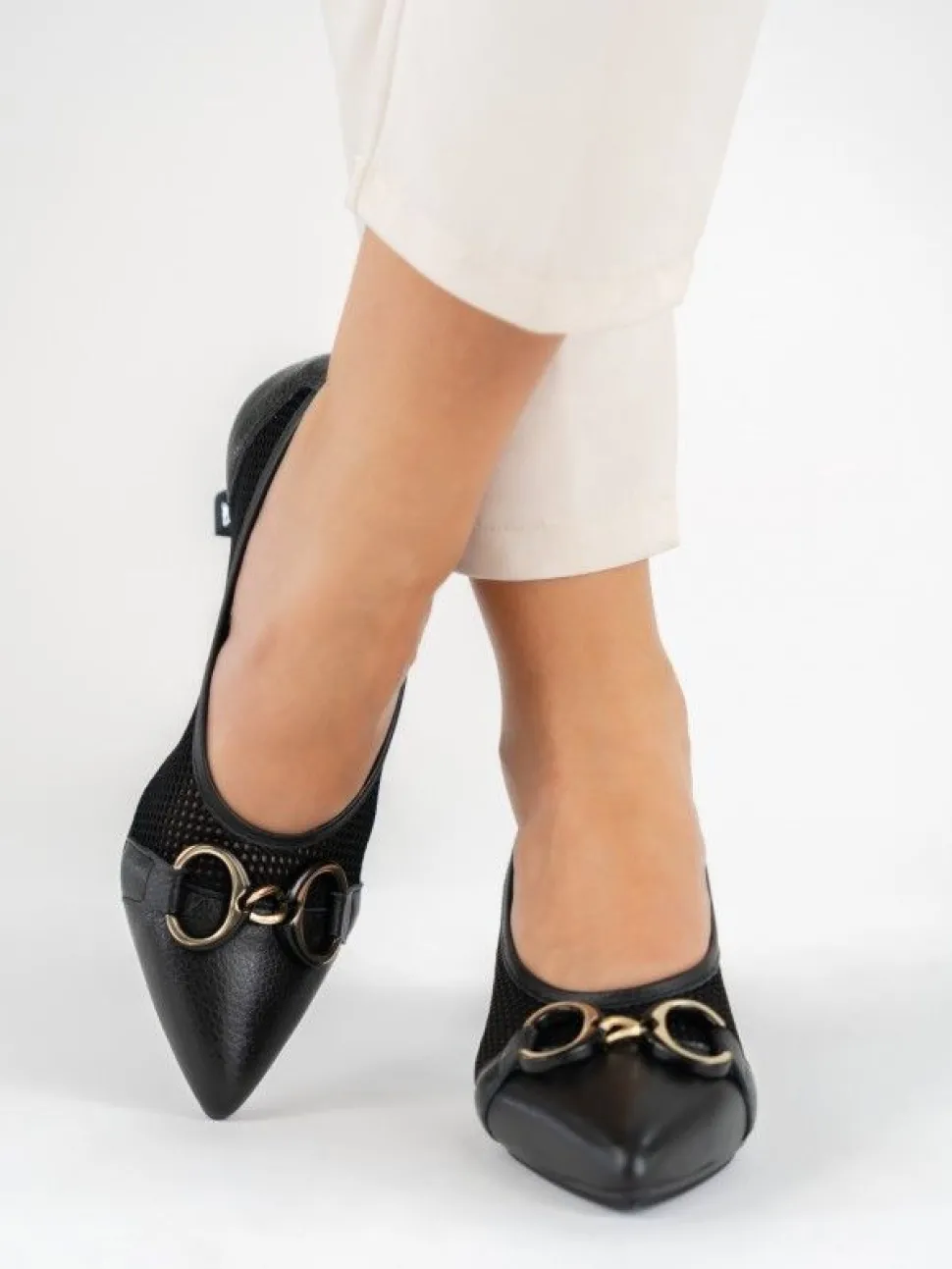 Stilleto Preto Salto Medio Lori 34